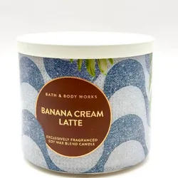 🍌☕ Bath & Body Works Banana Cream Latte – Vela Aromática ✨