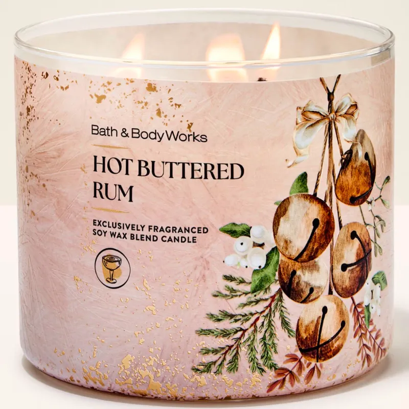 🥃✨ Bath & Body Works Hot Buttered Rum – Vela Aromática