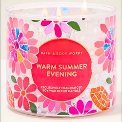 🌺 Bath & Body Works Warm Summer Evening – Vela Aromática ✨