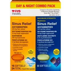 ☀️🌙 CVS HEALTH MAXIMUM STRENGTH SINUS RELIEF – DAY & NIGHT