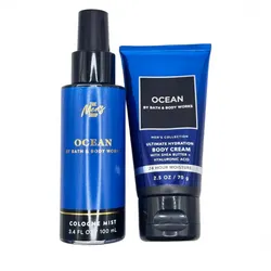 Dúo Mini Bath & Body Works Ocean – Cologne Mist + Body Cream