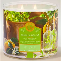 Lemon Mint Leaf – Bath & Body Works 🍋🌿🕯️
