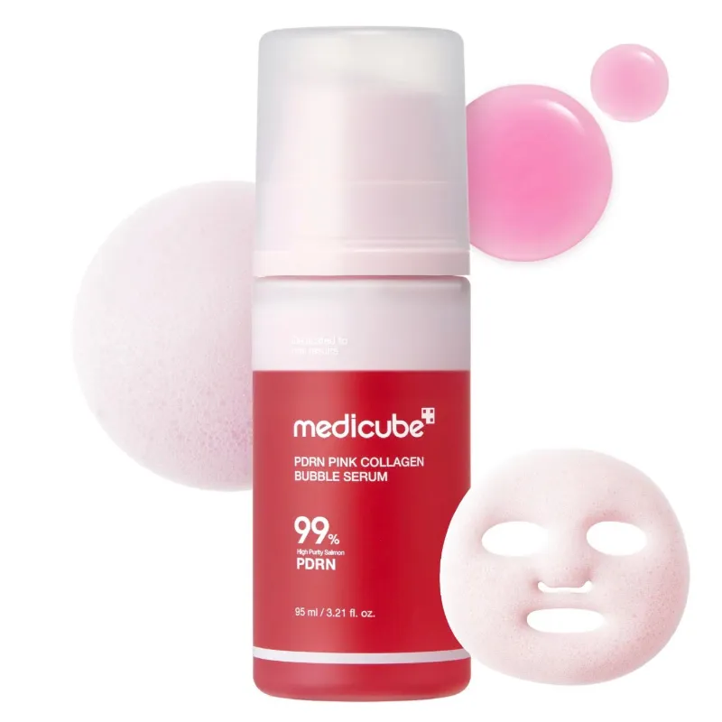 Medicube PDRN Pink Collagen Bubble Serum ✨🩷