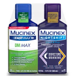 💚💜 MUCINEX FAST-MAX DM MAX + NIGHTSHIFT COLD & FLU