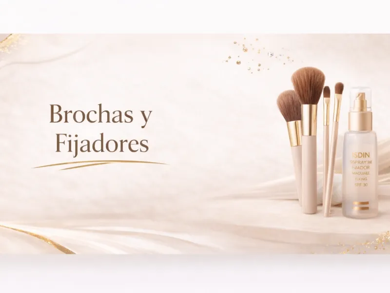 BROCHAS y FIJADORES DE MAQUILLAJE 