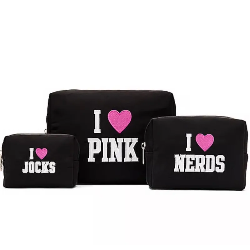 PINK – SET DE 3 NECESERES 🖤