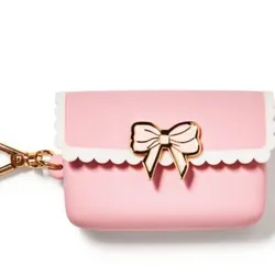 Porta desinfectante Bolsito Rosado con Lazo