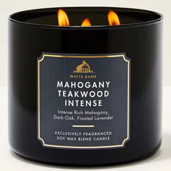 Vela Mahogany Teakwood Intense De 3 Mechas