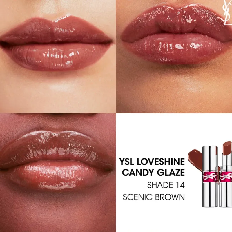 YSL Loveshine Candy Glaze – Tono 14 Scenic Brown 🤎✨