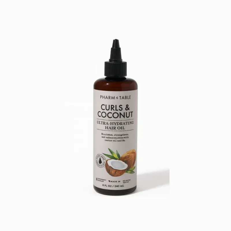 Aceite capilar ultrahidratante Curls & Coconut de PHARM & TABLE
