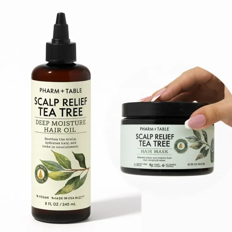 Aceite y mascarilla capilar Pharm to Table Scalp Relief Tea Tree