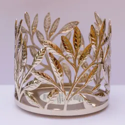 Bath & Body Works Portavelas de una sola mecha con diseño de hojas