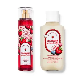 Bruma y loción corporal con fragancia fina Strawberry Pound Cake de Bath & Body Works 