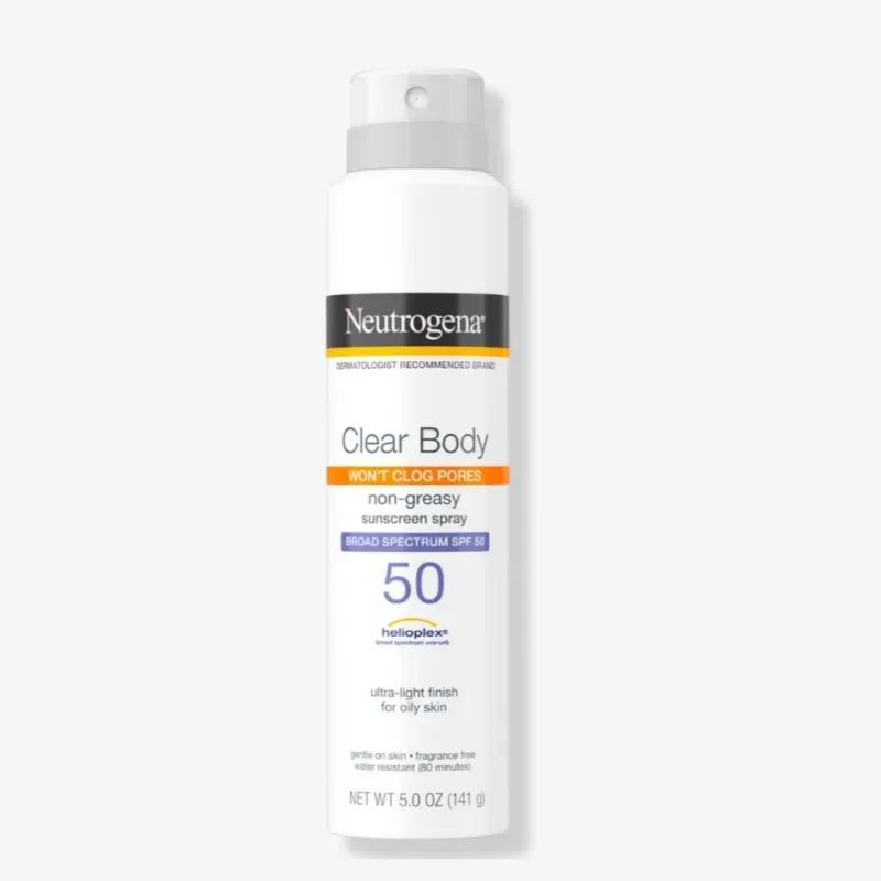 Clear Body SPF 50 Protector solar en aerosol de Neutrogena