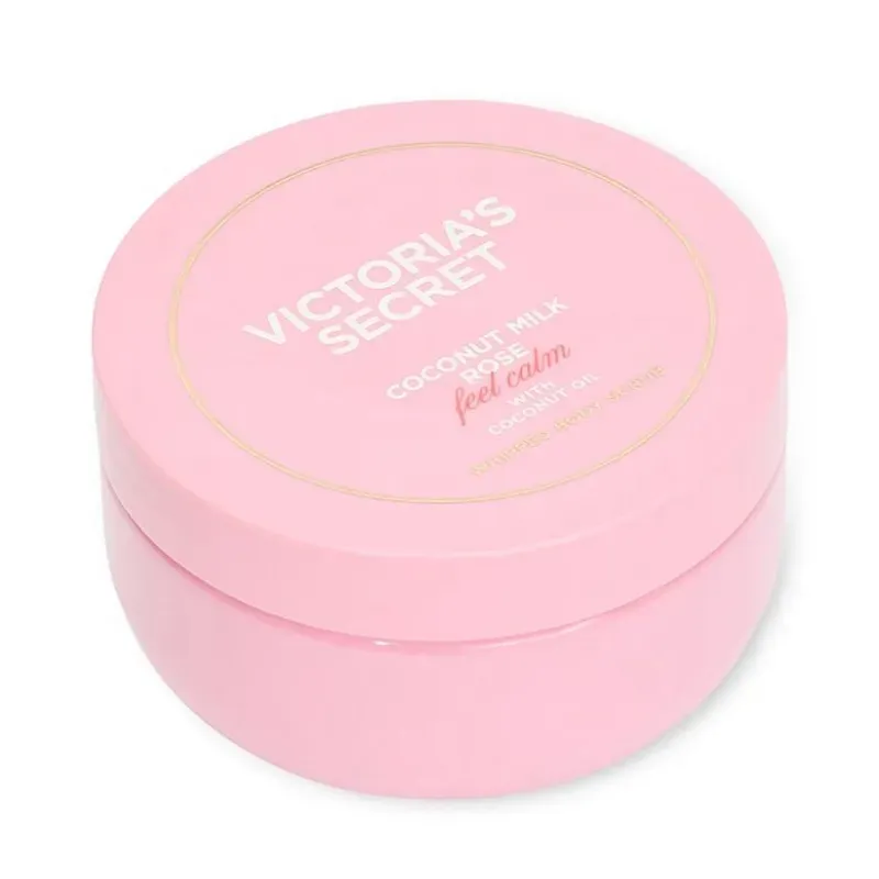 Exfoliante corporal batido de Victoria's Secret con aroma a leche de coco y rosa. 