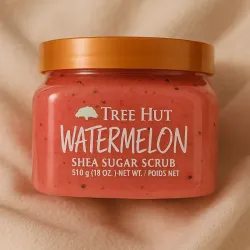 Exfoliante corporal de azúcar con karité de Tree Hut con aroma a sandía