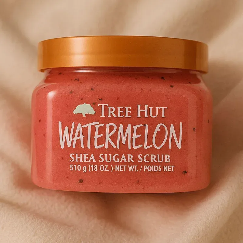 Exfoliante corporal de azúcar con karité de Tree Hut con aroma a sandía
