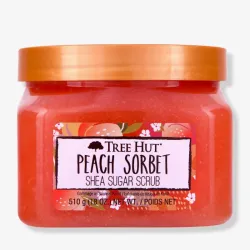 Exfoliante Corporal de Azúcar con Karité Sabor Durazno Sorbet de Tree Hut 