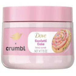 Exfoliante corporal Dove x Crumbl Confetti Cake