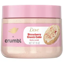 Exfoliante corporal Dove x Crumbl Strawberry Crumb Cake