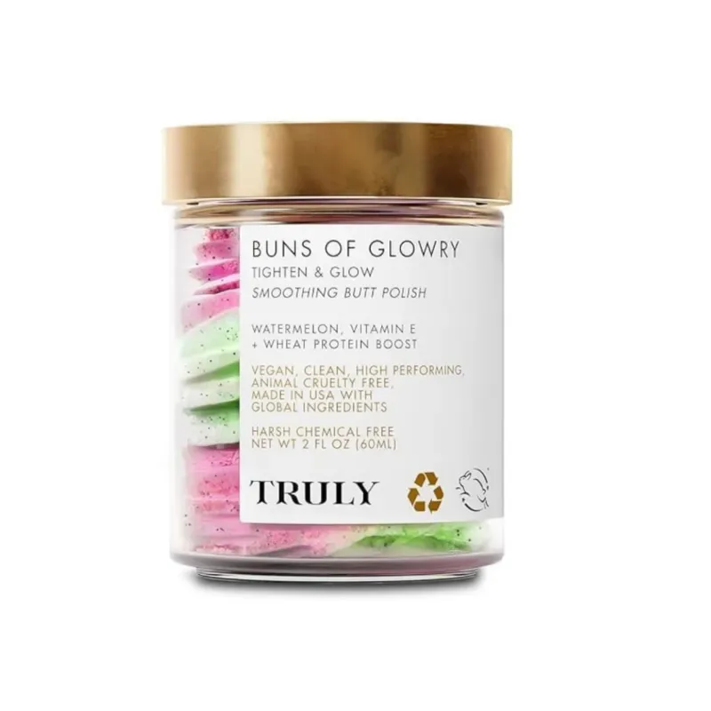 Exfoliante para glúteos Truly Buns Of Glowry Tighten & Glow Smoothing