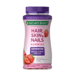 Gomitas Nature's Bounty Optimal Solutions para cabello, piel y uñas
