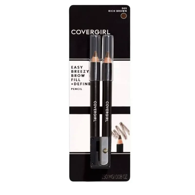 Lápiz para cejas Covergirl Easy Breezy Brow Fill + Define en el tono 505 Rich Brown
