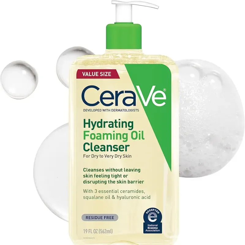 Limpiador hidratante de aceite espumoso de CeraVe