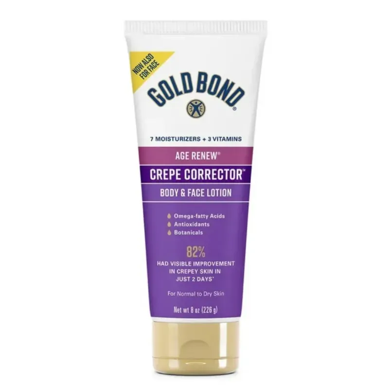 Loción correctora crepe Gold Bond Age Renew para cuerpo y rostro