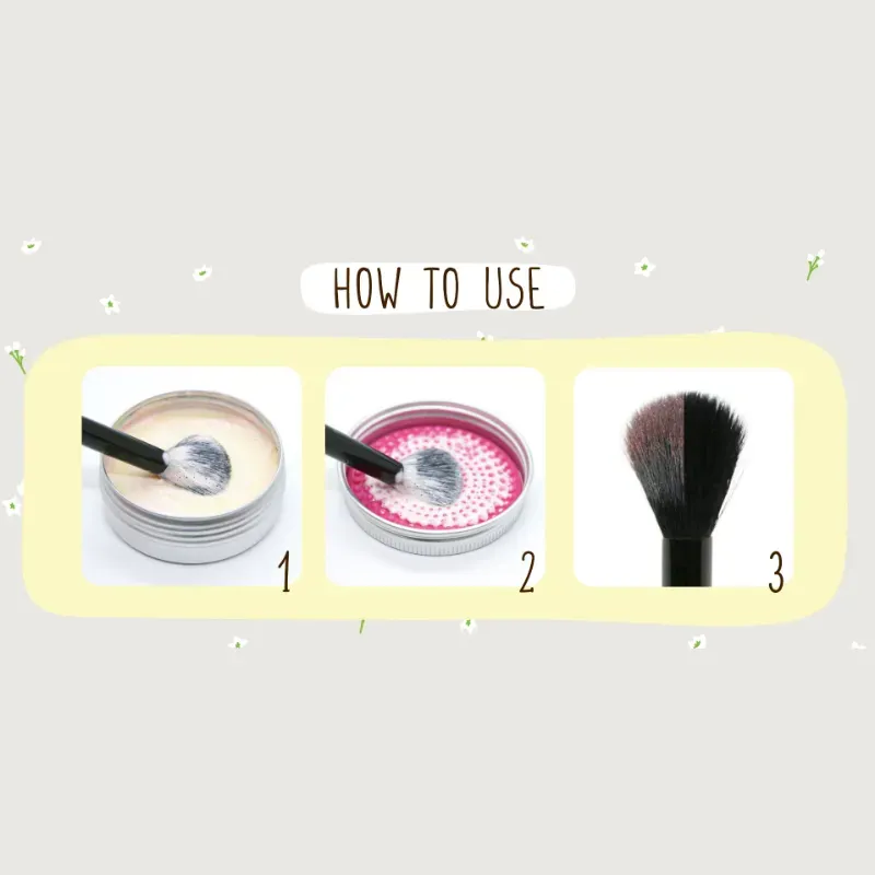 Jabón para brochas de maquillaje Lemon-Aid con almohadilla de limpieza de silicona de J.Cat 