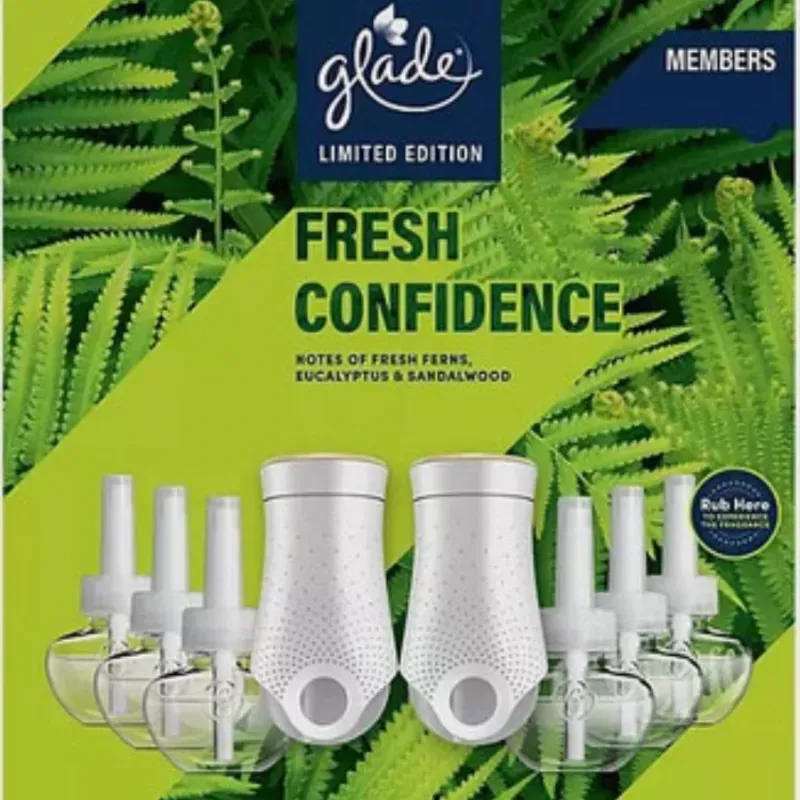 Paquete Aceite Perfumado Glade Fresh Confidence