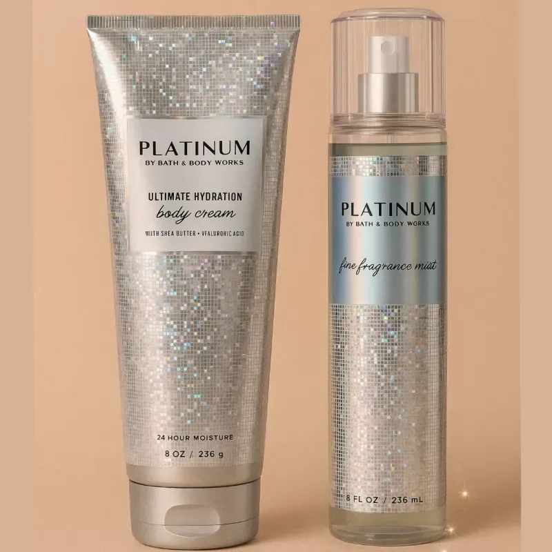 Set de crema corporal y bruma de fragancia fina "Platinum" de Bath & Body Works