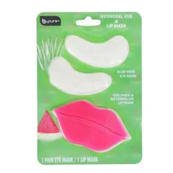 Set de mascarillas de hidrogel para ojos y labios b.pure