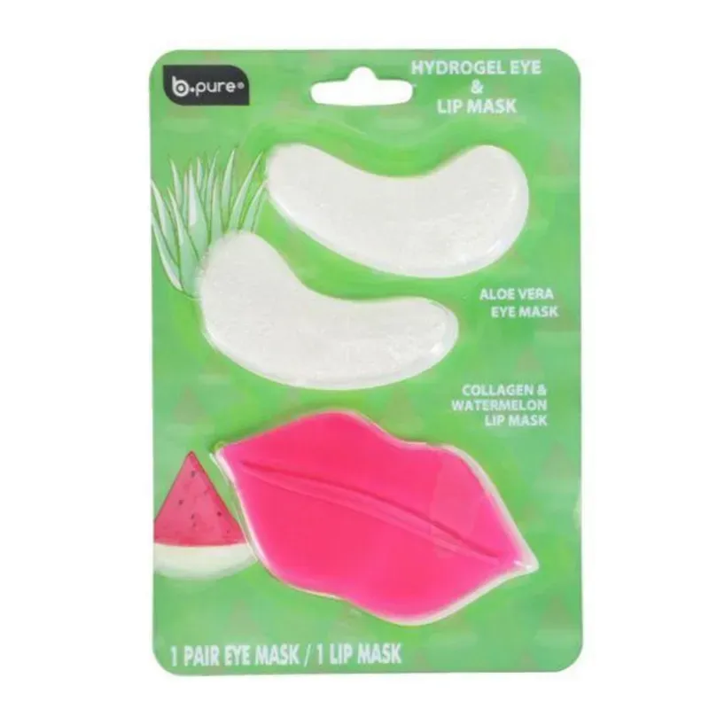 Set de mascarillas de hidrogel para ojos y labios b.pure