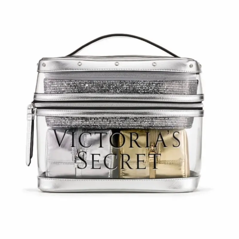 Set de neceseres de belleza 4 en 1 Metallic Sparkle de Victoria's Secret
