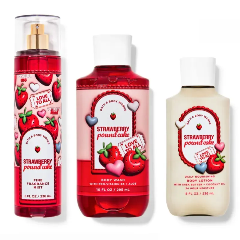 Set Strawberry Pound Cake de Bath & Body Works