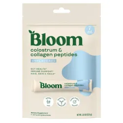 Suplemento dietético sin sabor Bloom Colostrum & Collagen Peptides