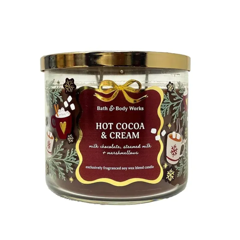 Vela de 3 mechas Hot Cocoa & Cream de Bath & Body Works