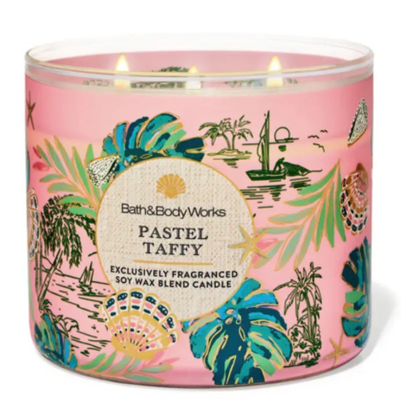 Vela de 3 mechas Pastel Taffy de Bath & Body Works
