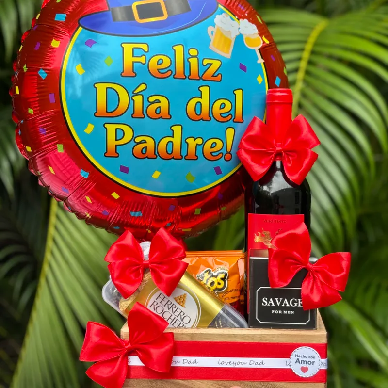 Caja de regalo con botella de vino🍷