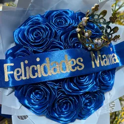 Ramo de 12 rosas eternas💙