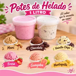 Pote de Helado 1 lt  (Para llevar)