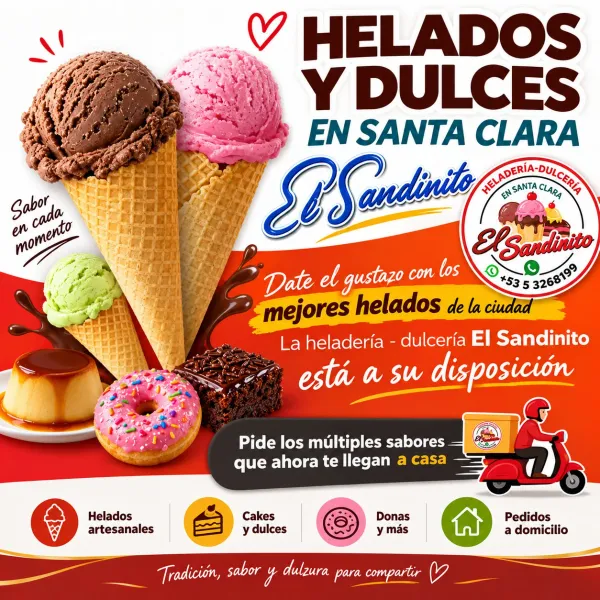 Tienda Especializada en HELADOS ARTESANALES de la Mayor Calidad con amplia Variedad de Sabores.Entregas en un máximo de 72h.Contamos además con una gran oferta de DULCES FINOS, Especialidades de MANÍ Y OTROS PRODUCTOS⭐⭐⭐⭐⭐Calidad 100% Garantizada⭐⭐⭐⭐⭐