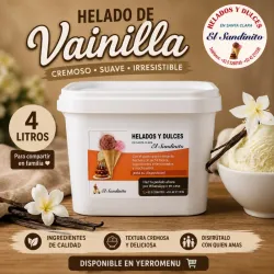 HELADO VAINILLA. (4 LITROS)