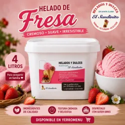 HELADO FRESA . (4 LITROS)