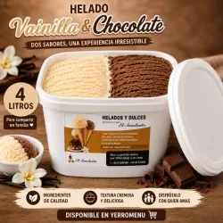 HELADO VAINILLA Y CHOCOLATE (4 LITROS)