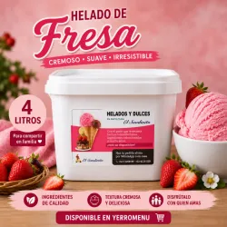 HELADO FRESA . (4 LITROS)