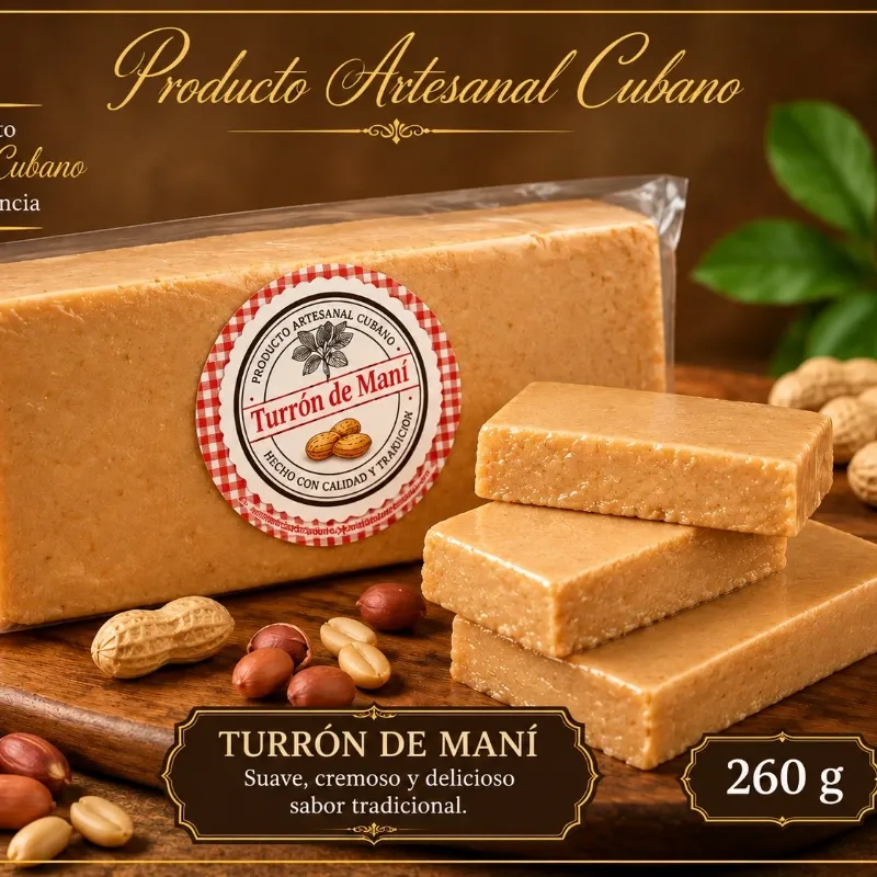TURRÓN DE CREMA DE MANÍ MOLIDO (260 g)