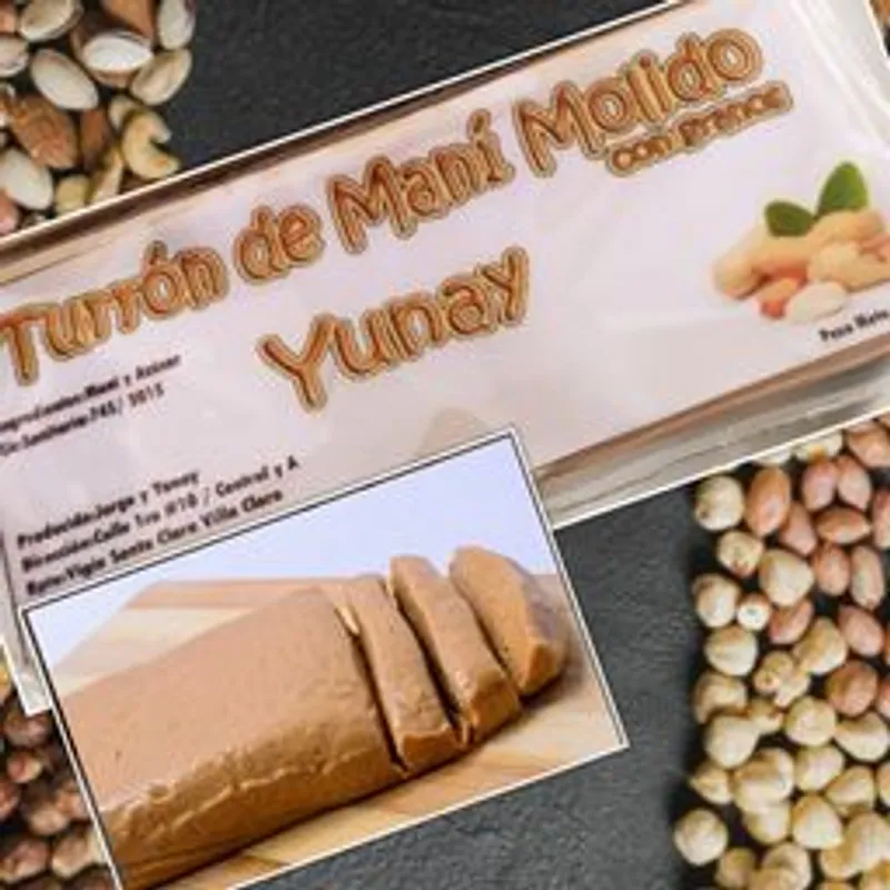 TURRÓN DE MANÍ MOLIDO "YUNAY"