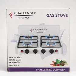 COCINA DE GAS CHALLENGER DE 4 HORNILLAS CON ENCENDIDO AUTOMÁTICO